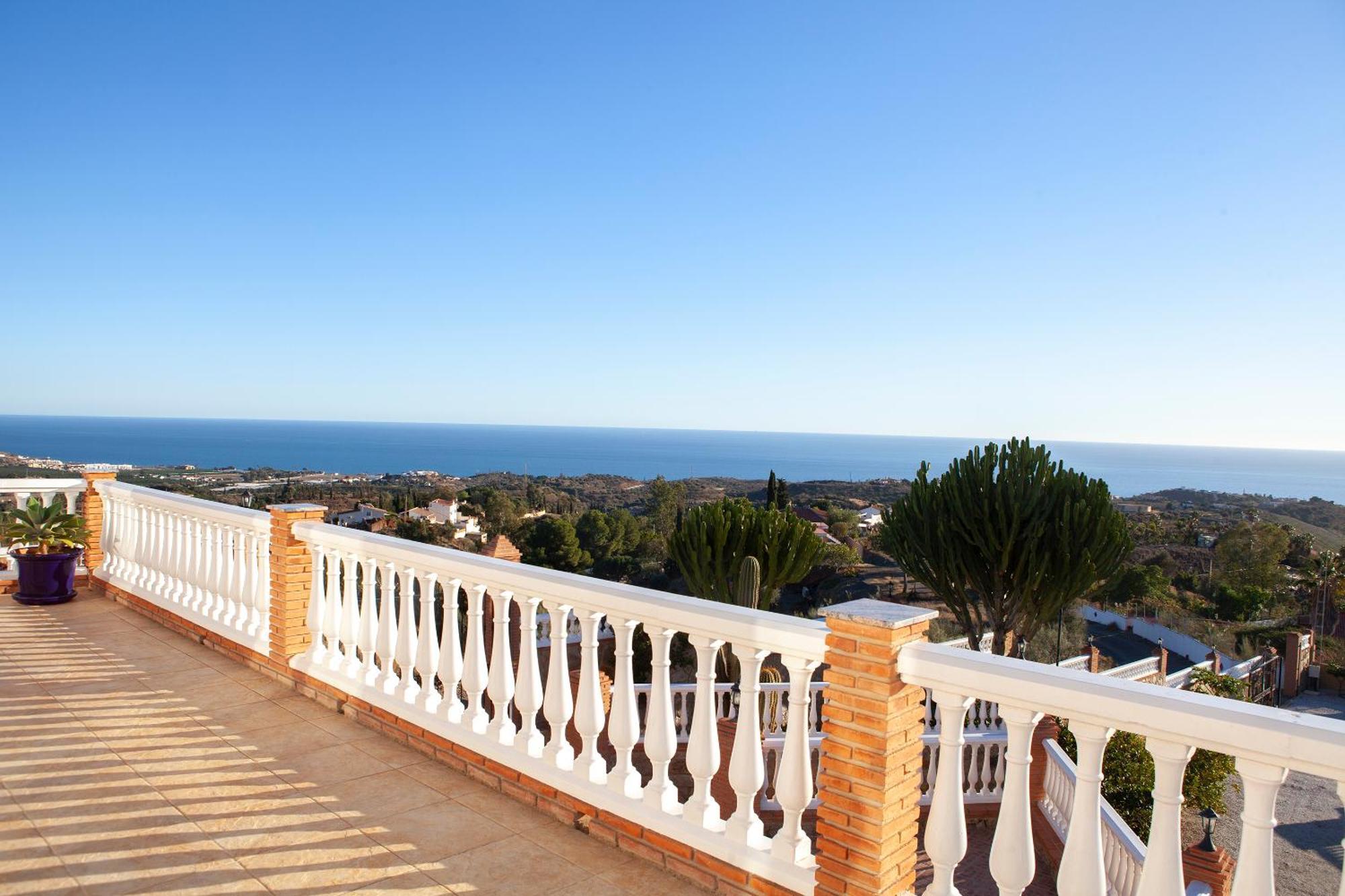 Villa El Palomar Azul With Pool And Sea View Benajarafe Kültér fotó
